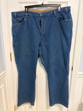 Duluth Trading men’s 46x30 durable denim relaxed fit double flex Ballroom jeans